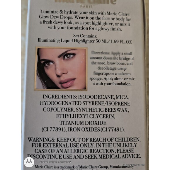Marie Claire Glow Dew Drops Illuminating Liquid Highlighter 1.69 Fl Ounces NEW - Picture 6 of 7